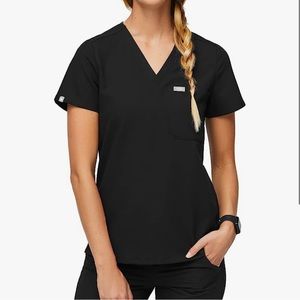 Figs Women’s Catarina One Pocket Scrub Top Black Size M